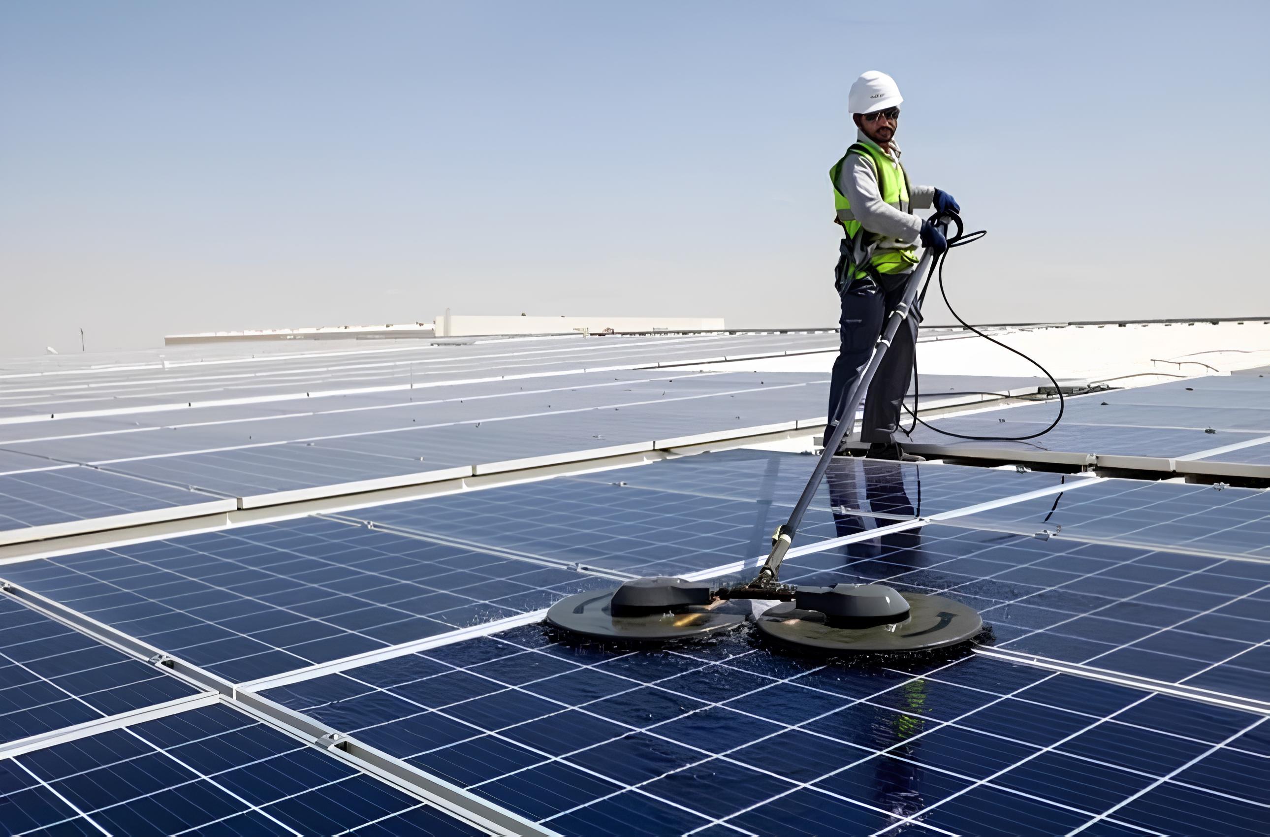 Professional solar panel cleaning